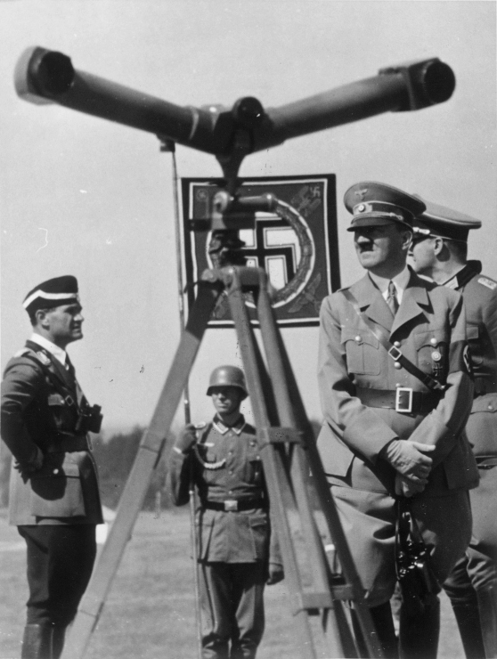 Adolf Hitler and General von Brauchitsch inspecting manoeuvers in Gross Born